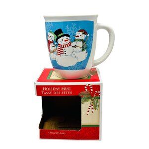 Royal Norfolk Holiday Mug 14 Oz Snowman Design Dishwasher Microwave Safe